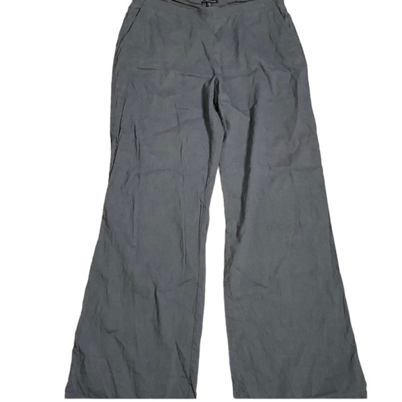Eileen fisher gray linen blend pants size medium - Picture 1 of 7